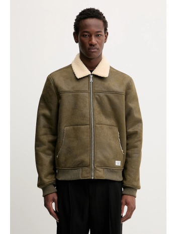 μπουφάν guess jeans χρώμα πράσινο, m5bl1d w1862 100%