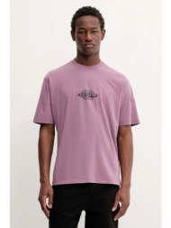 βαμβακερό μπλουζάκι guess originals χρώμα: μπορντό, m5bi46 k8fq4 100% βαμβάκι