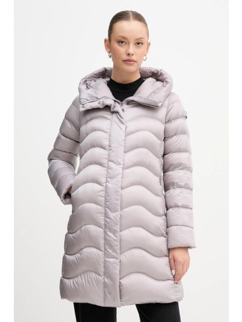 μπουφάν με επένδυση από πούπουλα hetrego emu χρώμα μοβ