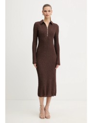 φόρεμα marella χρώμα: καφέ, 2523626014200 κύριο υλικό: 53% βαμβάκι, 46% πολυαμίδιο, 1% ελαστάν
φόδρα