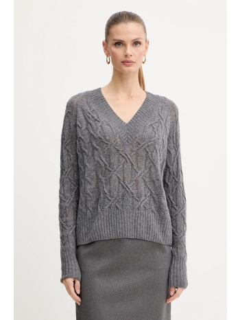μάλλινο πουλόβερ ermanno scervino χρώμα γκρι, d474m501dge