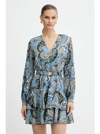 φόρεμα guess clarisse χρώμα μπλε, w5bk53 w2770 υλικό 1