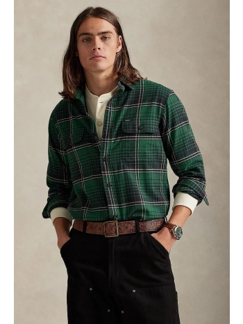 πουκάμισο polo ralph lauren χρώμα πράσινο, 710981525 65%