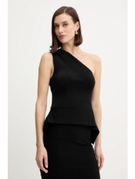 μπλουζάκι herve leger betty χρώμα: μαύρο, hlt1536082 91% ρεγιόν, 8% νάιλον, 1% ελαστάν