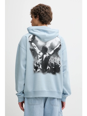 μπλούζα diesel s-boxt-hood-t5 χρώμα μπλε, με κουκούλα