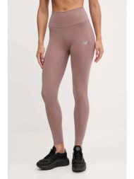 κολάν προπόνησης new balance χρώμα: καφέ, wp51126eas υλικό 1: 78% ανακυκλωμένος πολυεστέρας, 22% ελα