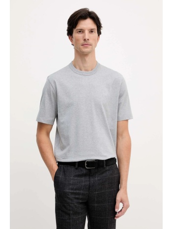 βαμβακερό μπλουζάκι boss ανδρικό, χρώμα γκρι, 50546404