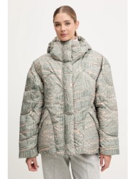 μπουφάν adidas by stella mccartney χρώμα: πράσινο, jx6787 100% ανακυκλωμένος πολυεστέρας