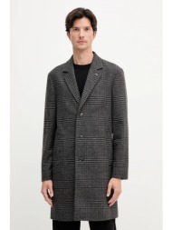 παλτό με προσθήκη μαλλιού tommy hilfiger χρώμα: μαύρο, mw0mw40769 κύριο υλικό: 70% μαλλί, 15% πολυεσ