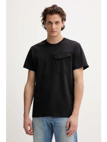 βαμβακερό μπλουζάκι g-star ανδρικό, χρώμα μαύρο