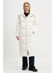 μπουφάν με επένδυση από πούπουλα tommy jeans χρώμα: άσπρο, dw0dw21977 κύριο υλικό: 100% πολυεστέρας
