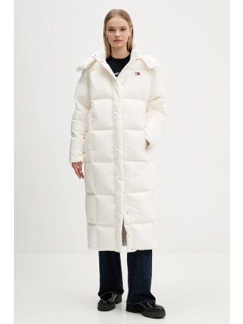 μπουφάν με επένδυση από πούπουλα tommy jeans χρώμα άσπρο