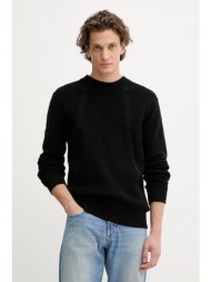 βαμβακερό πουλόβερ g-star ανδρικό, χρώμα: μαύρο, d26781.c868 100% οργανικό βαμβάκι