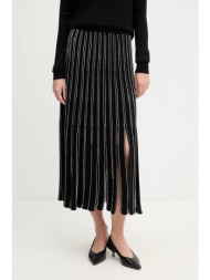 φούστα boss χρώμα: μαύρο, 50553135 72% βισκόζη, 28% πολυεστέρας