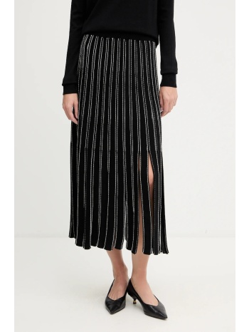 φούστα boss χρώμα μαύρο, 50553135 72% βισκόζη, 28%