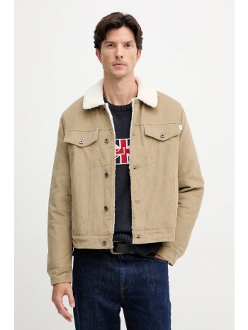 μπουφάν με κορδόνι pepe jeans χρώμα πράσινο, pm4027185