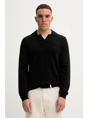 πουλόβερ με προσθήκη μαλλιού marc o`polo χρώμα μαύρο