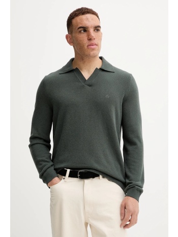 πουλόβερ με προσθήκη μαλλιού marc o`polo χρώμα πράσινο