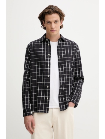 βαμβακερό πουκάμισο marc o`polo ανδρικό, χρώμα ναυτικό