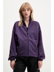 μπλούζα adidas adidas x z.n.e χρώμα: μοβ, jw7780 57% πολυεστέρας, 43% βαμβάκι