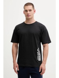 βαμβακερό μπλουζάκι hugo ανδρικό, χρώμα: μαύρο, 50549871 100% βαμβάκι