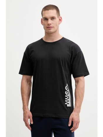 βαμβακερό μπλουζάκι hugo ανδρικό, χρώμα μαύρο, 50549871
