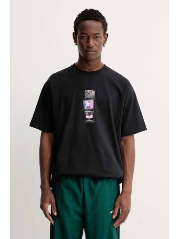 βαμβακερό μπλουζάκι vans ανδρικό, χρώμα μαύρο