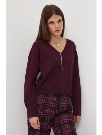 πουλόβερ medicine χρώμα μπορντό 50% βισκόζη, 28%