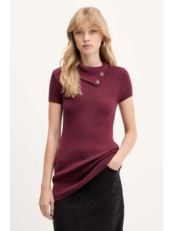 πουλόβερ hollister co. χρώμα: μπορντό, ki350-5130 60% βισκόζη, 20% βαμβάκι, 20% νάιλον