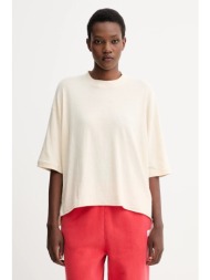 μπλουζάκι american vintage χρώμα: μπεζ, uda02a 96% βαμβάκι, 4% ελαστάν