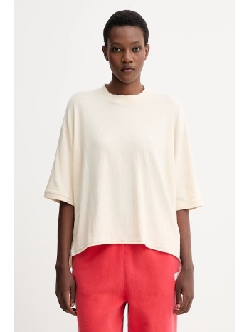 μπλουζάκι american vintage χρώμα μπεζ, uda02a 96% βαμβάκι