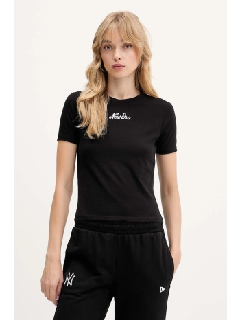 μπλουζάκι new era χρώμα μαύρο, 60564944 95% βαμβάκι, 5%