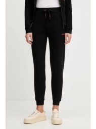 παντελόνι lounge hugo χρώμα: μαύρο, 50556326 66% βαμβάκι, 30% πολυεστέρας, 4% ελαστάν