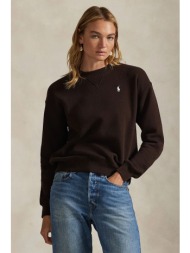 μπλούζα polo ralph lauren χρώμα: καφέ, 211971697 83% βαμβάκι, 17% πολυεστέρας