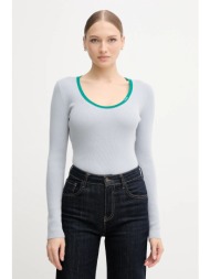 πουλόβερ calvin klein jeans χρώμα: γκρι, lv044d360g 88% βαμβάκι, 10% πολυαμίδιο, 2% ελαστάν