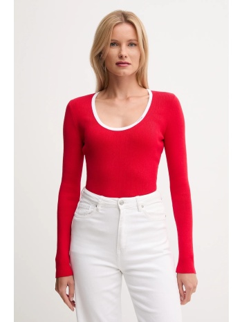 πουλόβερ calvin klein jeans χρώμα κόκκινο, lv044d360g 88%