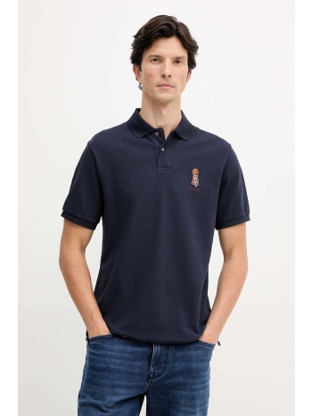 βαμβακερό μπλουζάκι πόλο hackett london ανδρικό, χρώμα