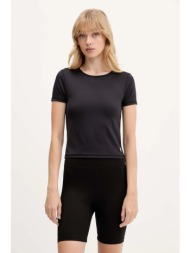 μπλουζάκι guess jeans χρώμα: μαύρο, w5bp56 k1092 50% ανακυκλωμένος πολυεστέρας, 32% πολυεστέρας, 18%