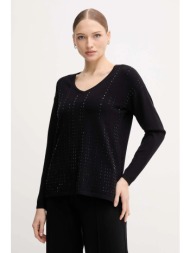 πουλόβερ με προσθήκη μεταξιού joseph ribkoff χρώμα: μαύρο, 254966 78% μετάξι βισκόζης, 22% νάιλον