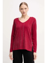 πουλόβερ με προσθήκη μεταξιού joseph ribkoff χρώμα: μπορντό, 254966 78% μετάξι βισκόζης, 22% νάιλον
