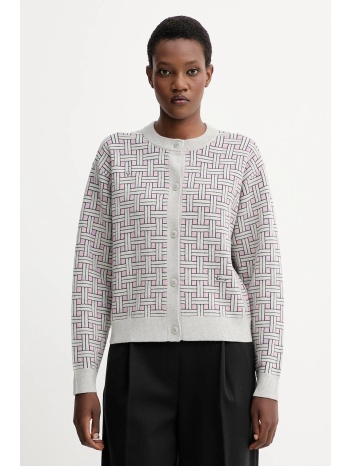 ζακέτα με προσθήκη μαλλιού kenzo χρώμα γκρι, ff62ca7033cq