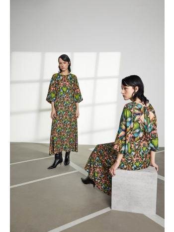 φόρεμα medicine χρώμα πολύχρωμο 100% βισκόζη πλύση σε