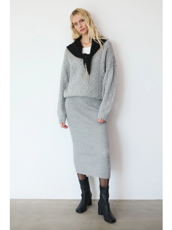 φούστα medicine χρώμα γκρι 53% βαμβάκι, 25% ακρυλικό, 20%