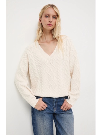 πουλόβερ medicine χρώμα μπεζ 53% βαμβάκι, 25% ακρυλικό