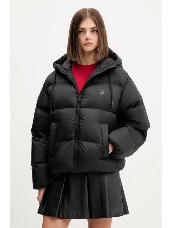 μπουφάν με επένδυση από πούπουλα hugo χρώμα μαύρο