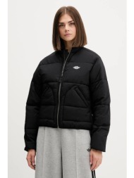 μπουφάν dickies χρώμα: μαύρο, dk0a87oj 100% πολυεστέρας