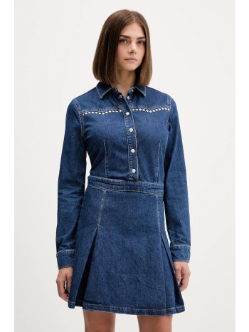 φόρεμα τζιν karl lagerfeld jeans χρώμα ναυτικό μπλε