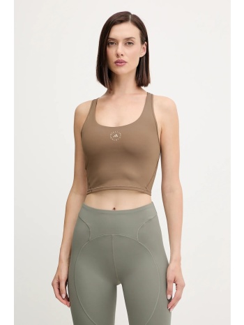 τοπ προπόνησης adidas by stella mccartney χρώμα καφέ