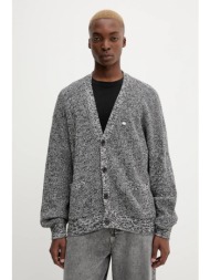 βαμβακερή ζακέτα tommy jeans χρώμα: μαύρο, dm0dm22104 100% βαμβάκι