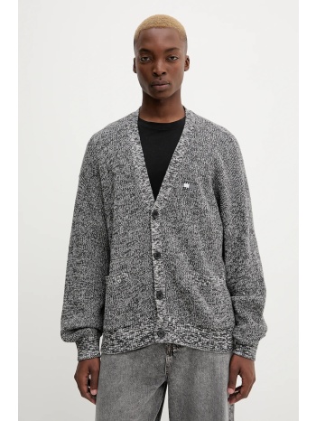 βαμβακερή ζακέτα tommy jeans χρώμα μαύρο, dm0dm22104 100%